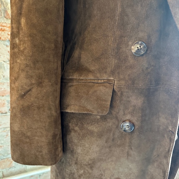 Ducie Aggie Suede Maxi Leather Coat SIZE XS - Picture 12 of 15
